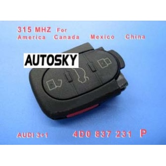 AUDI 3+1 Remote 4DO 837 231 P 315Mhz For America Canada Mexico China