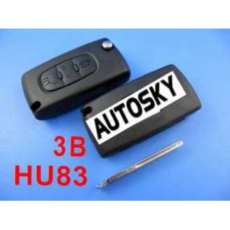 citroen remote key 3 button 433MHZ( with groove)