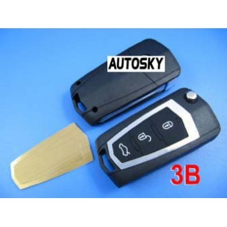 KIA new Carens modified remote key shell 3 button (with battery metal )