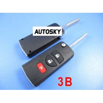 Nissan flip remote key shell 3 button