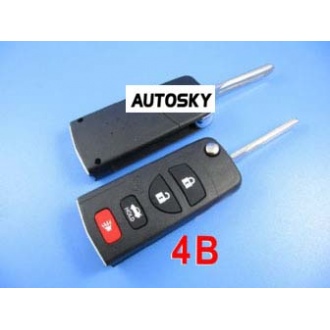 Nissan flip remote key shell 4 button