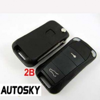Porsche flip remote key shell 2 button