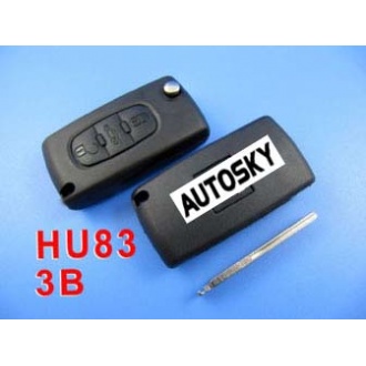 peugeot remote key 3 button mhz 433 (307 with groove)
