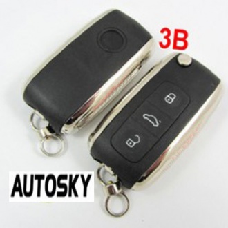 vw skoda modifiled flip remote key shell 3 button