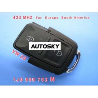 VW 2B Remote 1 JO 959 753 N 433Mhz For Europe South America