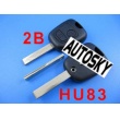 citroen remote key shell 2 button (with groove)