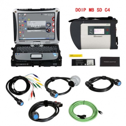 V2023.09 DOIP MB SD Connect C4 Star Diagnosis Plus Panasonic CF19 I5 Laptop With Vediamo and DTS Engineering Software