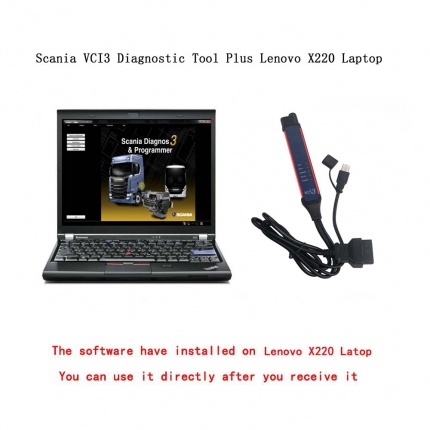 Latest V2.60.1.7 Scania VCI3 Diagnostic Tool Plus Lenovo X220 Laptop Software Installed Ready to Use