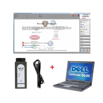 Newest VAS 6154 VAG Diagnostic Tool ODIS V23.01 Replace VAS 5054 with Dell D630 Laptop 512G SSD Ready to Use