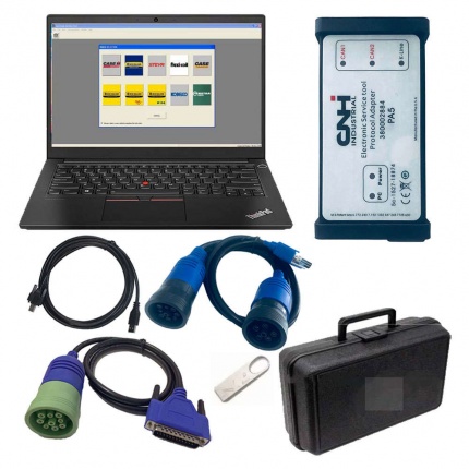 New Holland Electronic Service Tools CNHEST 9.10 DPA5 kit diagnostic tool With eTimGo Repair Manual Plus Lenovo T450 Lap