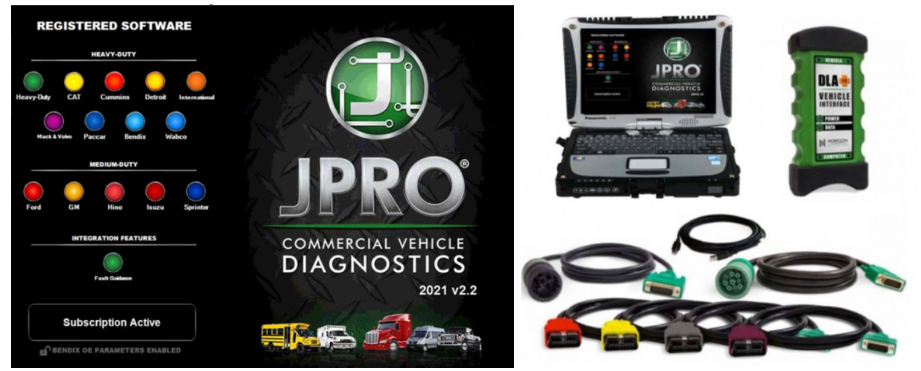 thumbnail image 2 of For DLA Diagnostic Tool DLA 2.0 Vehicle Interface Diesel V2024 Software Heavy Duty Truck Scanner Fleet Truck Tester CFC2 Laptop 2 of 11
