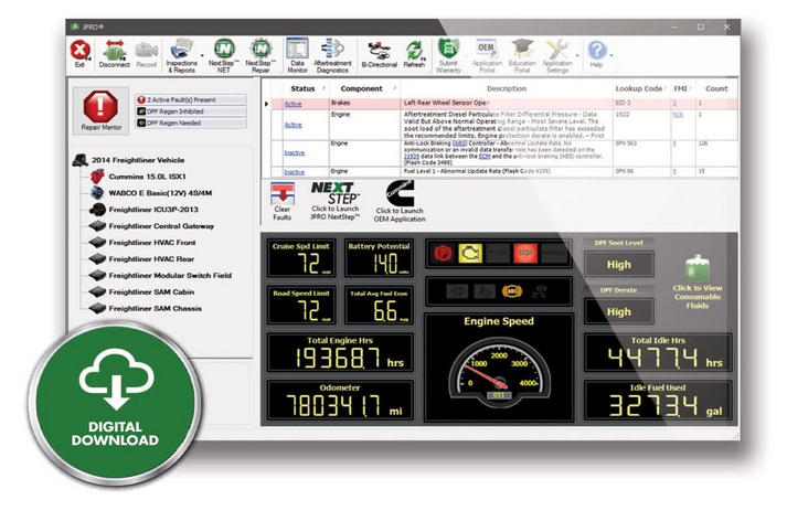 thumbnail image 2 of For DLA Diagnostic Tool DLA 2.0 Vehicle Interface Diesel V2024 Software Heavy Duty Truck Scanner Fleet Truck Tester CFC2 Laptop 2 of 11