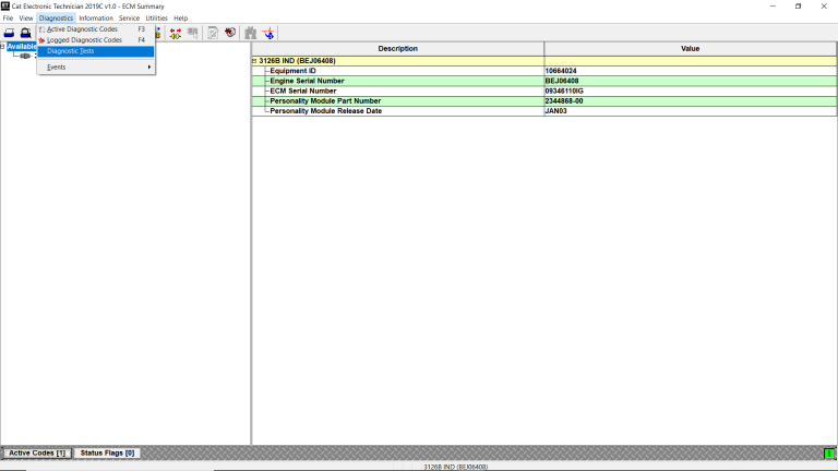Injection Actuation Pressure Test using Caterpillar ET Software - The ...