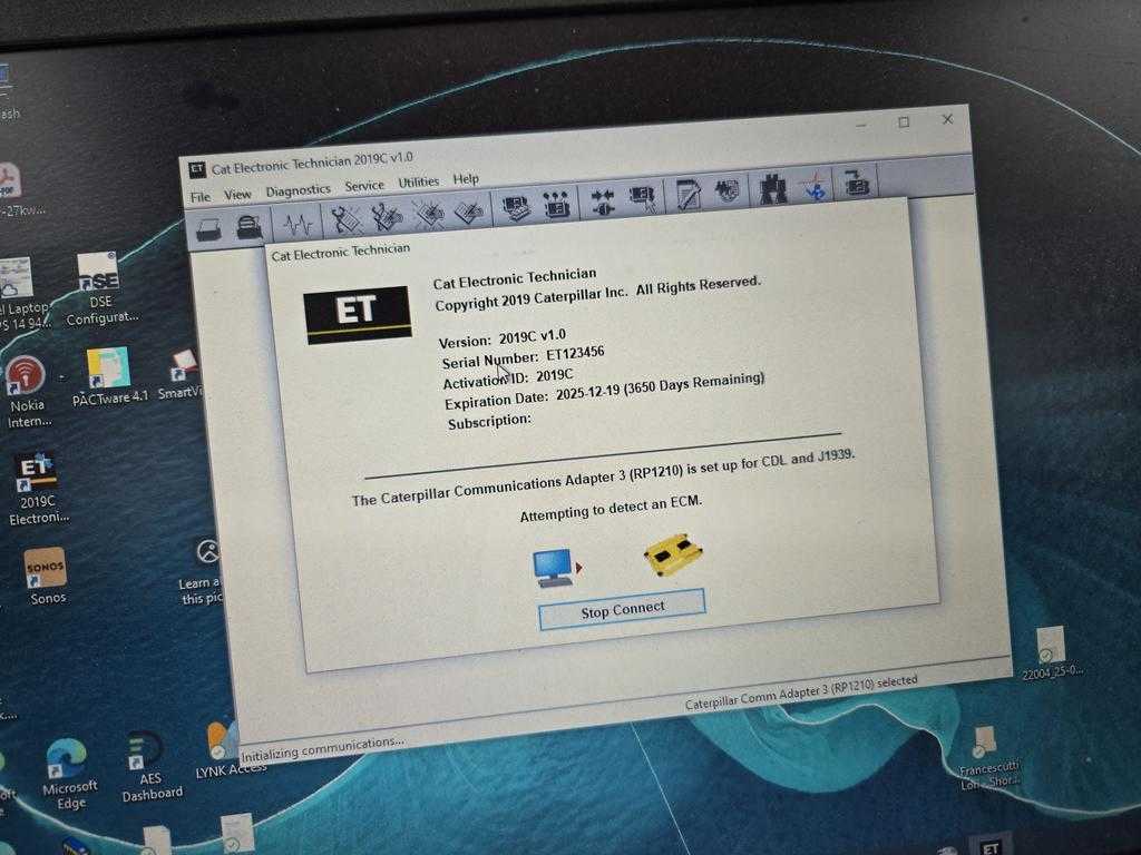 CAT ET 2019C ECM not supported error on CAT 259D