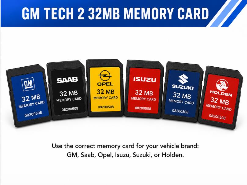GM Tech 2 32MB memory card for GM Saab Opel Isuzu Suzuki Holden software