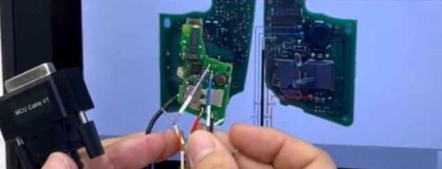 Solder MCU V1 cable wires to the key board