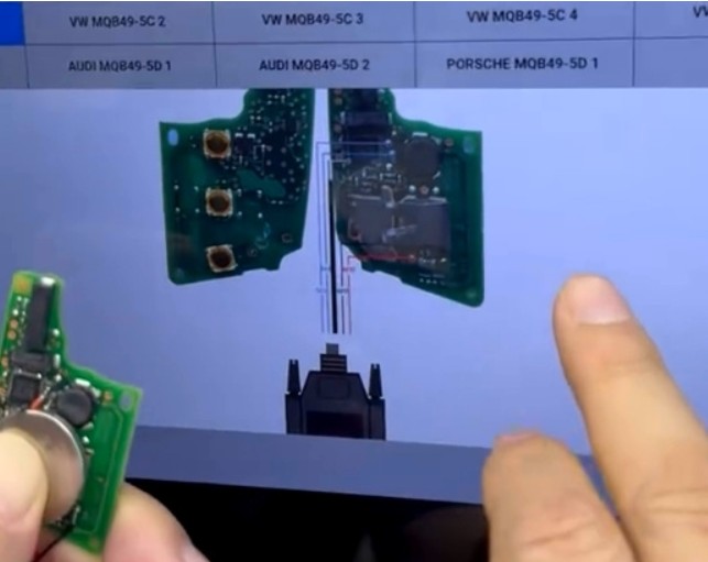 Check the diagram that matches your original key circuit board