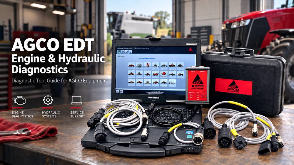 AGCO EDT diagnostic tool troubleshooting engine and hydraulic faults