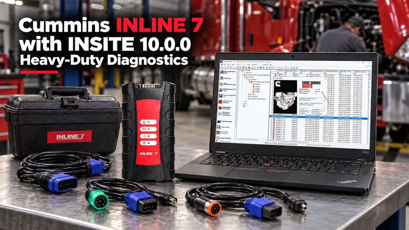 Cummins INLINE 7 with INSITE 10.0.0 diagnostic tool for heavy duty trucks