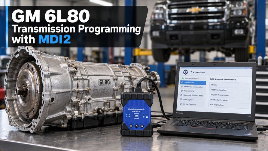 GM 6L80 transmission programming with MDI2 diagnostic interface