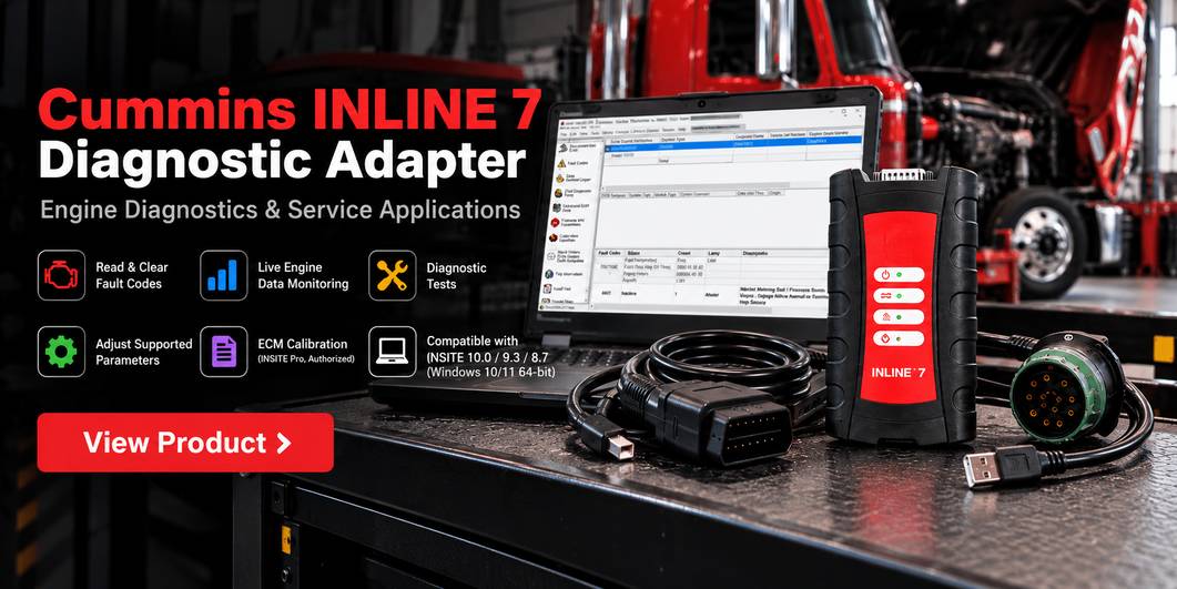 Cummins INLINE 7 diagnostic adapter for compatible INSITE engine diagnostics