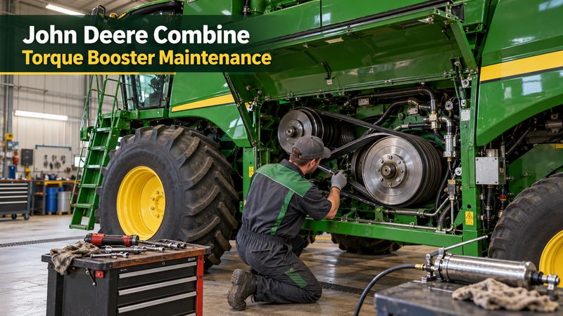 John Deere combine torque booster and belt drive maintenance