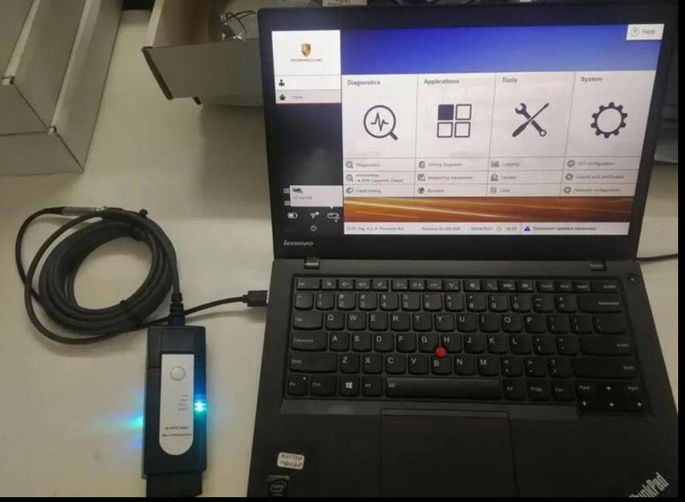 PT4G VCI USB and OBD connection setup for Porsche PIWIS 3 diagnostics