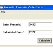 Renault PreCode code calculator