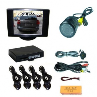 Video Parking Sensor With Camera and 3.5" TFT Monitor