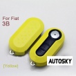 Fiat flip remote key shell 3 button (yellow color)