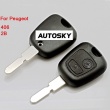 peugeot 406 remote key shell 2 button (without logo)