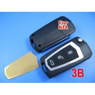 KIA new Carens modified remote key shell 3 button (with battery metal )