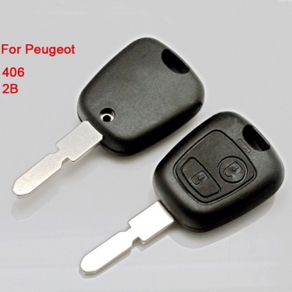 peugeot 406 remote key shell 2 button (without logo)