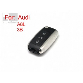 Audi A8L modified flip remote key shell 3 button(MOQ 10pcs)