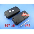 peugeot remote key shell 2 button ( 307 without groove)