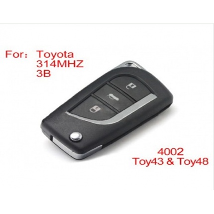 Modified Remote key 3buttons 314MHZ (not including the chip) For Toyota