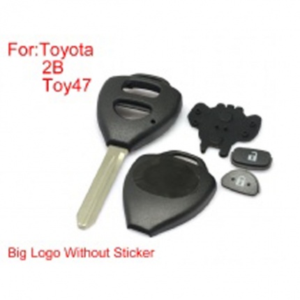 Remote Key Shell 2 Buttons TOY47 Big Logo With Paper for Toyota Corolla 10pcs/lot