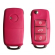 Remote Key Shell 3 Buttons With Waterproof(Red) for Volkswagen B5 Type 5pcs/lot