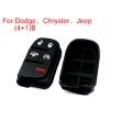 Button Rubber 4+1Button (Use for Dodge Chrysler Jeep) 5pcs/lot