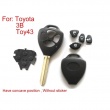 Remote Key Shell 3 Button (Have Concave Position Without Sticker) for Toyota 5pcs/lot