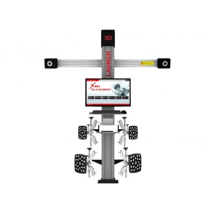 LAUNCH X831T 3D Wheel Aligner 4-Post Car Alignment Lifts Platform Classic Fixed Height Type 32inch Display Screen Dual-S