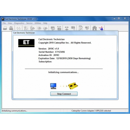 2019C Cat Caterpillar ET Cat ET 3 Software Caterpillar Electronic Technician With KeyGen Activation and Installation VD