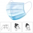 50Pcs/lot Disposable Protective Mask 3 Layer Nonwove Ply Filter Mouth Face Mask Anti-Dust Anti-Fog Meltblown Mouth Mask