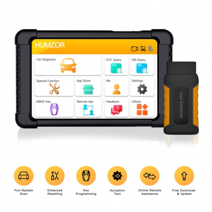 Humzor NexzDAS Pro Full System Auto Diagnostic Tool OBD2 Scanner with IMMO/ABS/EPB/SAS/DPF/Oil Reset