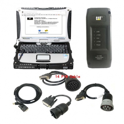 Best Quality 2024A/2019C CAT Caterpillar ET 3 Diagnostic Adapter III CAT Truck Diagnostic Tool PLUS Panasonic CF19