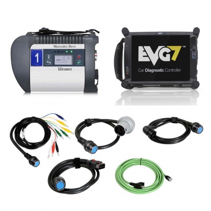 DOIP MB SD Connect 4 Compact Mb star C4 Diagnosis Tool With WiFi 2023.06 Plus EVG7 Diagnostic Controller Tablet PC