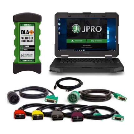 2025 V1 Noregon JPRO Professional Truck Diagnostic Scan Tool Plus DELL 5414 Laptop