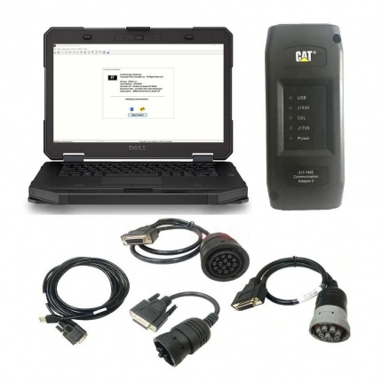Best Quality 2024C CAT Caterpillar ET 3 Diagnostic Adapter III CAT Truck Diagnostic Tool PLUS DELL 5414 Laptop