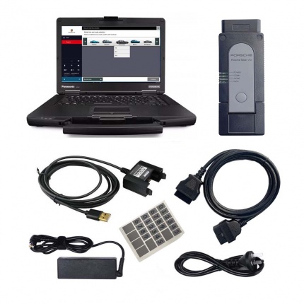 Porsche Piwis Tester 4 Piwis IV Diagnostic Tool Plus Panasonic CF54 Laptop With V43.000.050 or V42.700.032 Software
