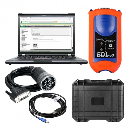 V5.3.225 AG+CF John Deere Service Advisor EDL V2 Electronic Data Link Truck Diagnostic Tool Plus lenovo T420 laptop